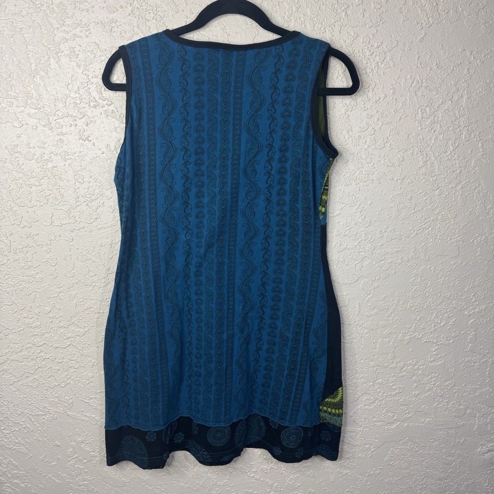 Lunieva Womens Embroidered Mini Dress Sz S Boho Hippie Sleeveless Festival Artsy - Picture 3 of 7